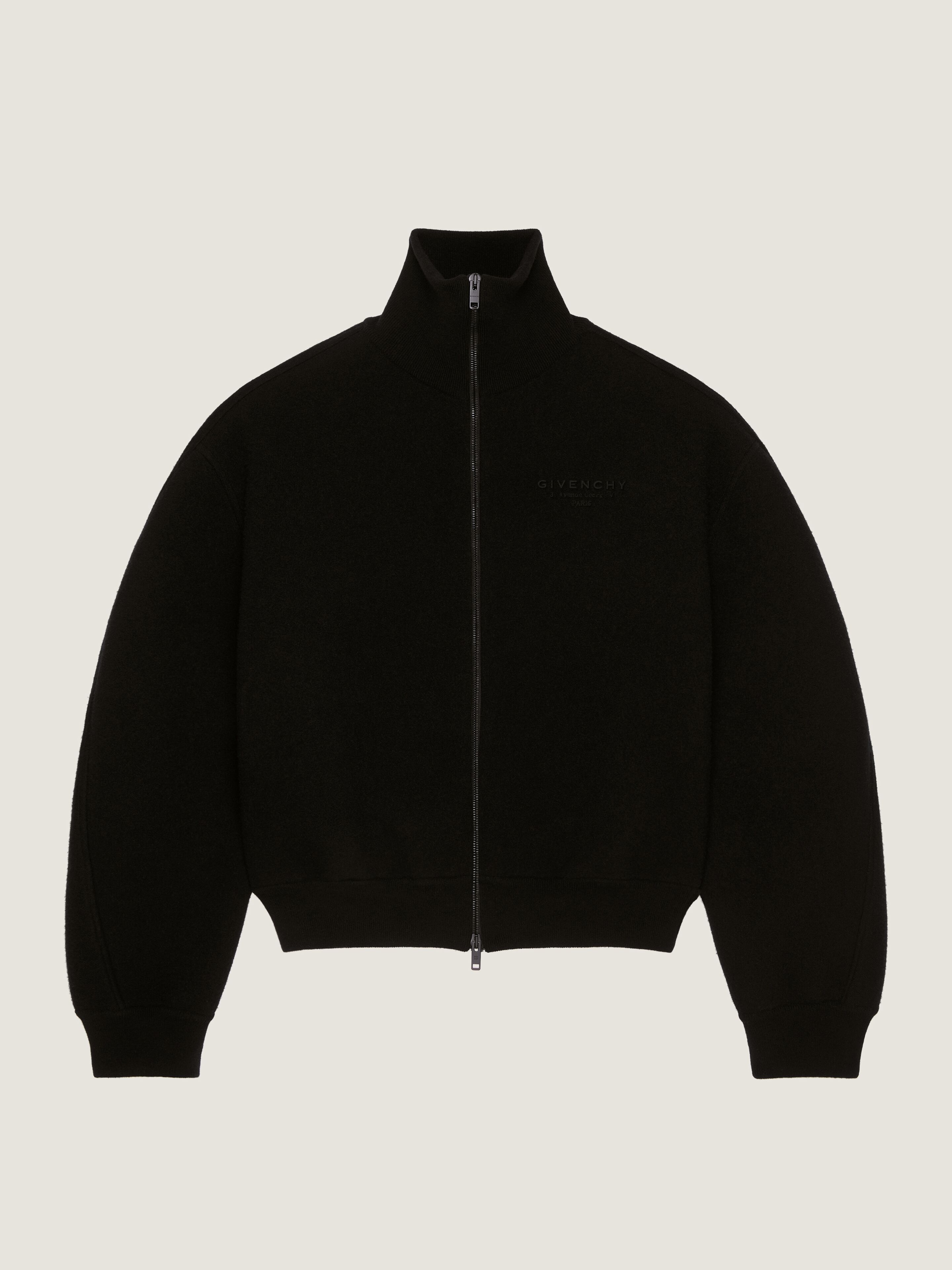 Cocoon bomber in wool